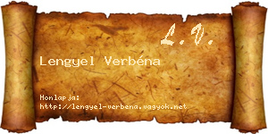 Lengyel Verbéna névjegykártya